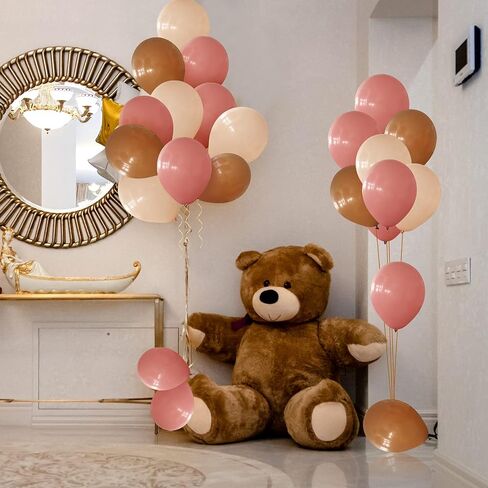 Sumind 70 PCS Retro Blush Pink Balonons 10 inch Dusty Pink Nude Balloons Decor مع 33 قدمًا من الشريط الذهبي للعرائس للاستحمام بالطفل Boho Boho حفل زفاف in Saudi Arabia