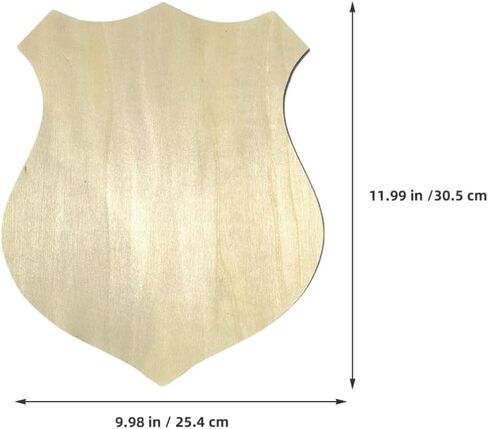 NUOBESTY Unfinished Blank Wooden Shield Plaque Big DIY Plaque Crafts Carving Crafting Painting Wood Boards Ornament 11.99X9.98 in in Saudi Arabia