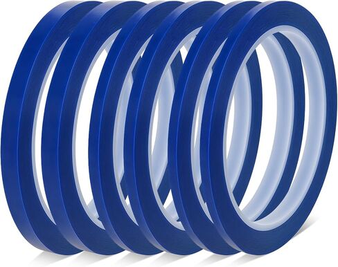 6 Rolls Fine Line Tape ، أشرطة Pinstripe Finleline متعددة الحجم ، 1/12 ، 1/8 ، 1/4 في أشرطة إخفاء Fineline × 36 YD ، شريط pinstripe المرن لفن طلاء السيارات DIY ، الأزرق in Kuwait