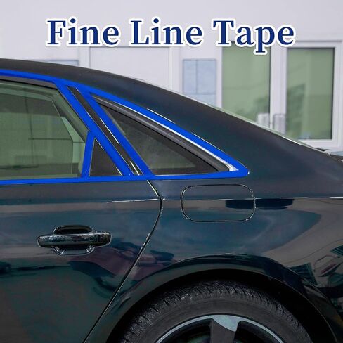 6 Rolls Fine Line Tape ، أشرطة Pinstripe Finleline متعددة الحجم ، 1/12 ، 1/8 ، 1/4 في أشرطة إخفاء Fineline × 36 YD ، شريط pinstripe المرن لفن طلاء السيارات DIY ، الأزرق in Kuwait