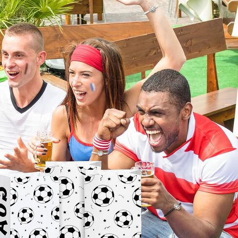 48 PCS Soccer Party Forms Suppors مجموعة تشمل 12 Scrunchies Hair Scrunchies 12 Scercer Keychains 12 BACEELTS 12 PIATE in Saudi Arabia