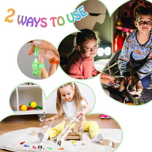 48PCS Finger Lights, Cat Birthday Theme Party Favors Decorations, Glow in the Dark Finger Flashlights Bulk for Kids, Light Up Toys for Back to School Classroom Prizes Goodie Bags Trick or Treating in Kuwait