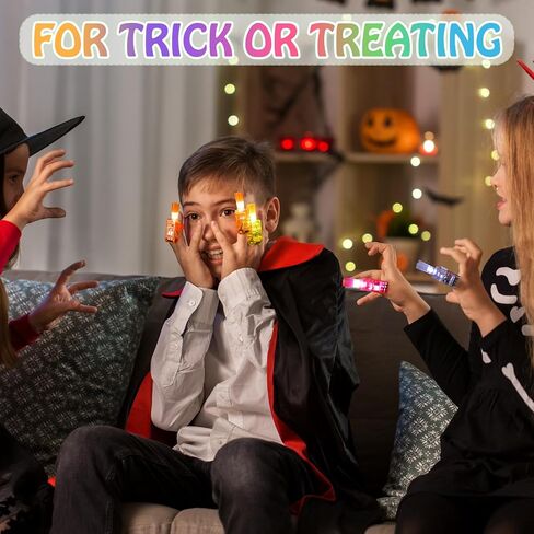 48PCS Finger Lights, Cat Birthday Theme Party Favors Decorations, Glow in the Dark Finger Flashlights Bulk for Kids, Light Up Toys for Back to School Classroom Prizes Goodie Bags Trick or Treating in Kuwait