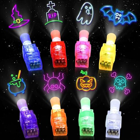 48PCS Finger Lights, Cat Birthday Theme Party Favors Decorations, Glow in the Dark Finger Flashlights Bulk for Kids, Light Up Toys for Back to School Classroom Prizes Goodie Bags Trick or Treating in Kuwait