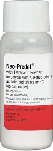 Neo-Predef مع Tetracaine (كبريتات النيومايسين ، أسيتات isoflupredone ، مسحوق هيدروكلوريد Tetracaine) للكلاب والقطط ، 15 جم ، 15 جم. in Saudi Arabia