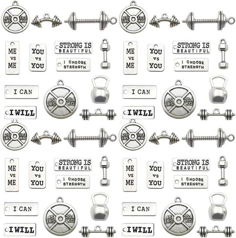 Youdiyla 60pcs Alloy Silver Baseball Series Pendant Jewelry Making DIY Keychain Earrings Pendant Various Design Charms for Jewelry Making Bracelets Necklace (SN245) in Saudi Arabia
