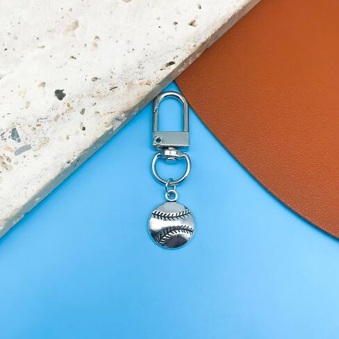 Youdiyla 60pcs Alloy Silver Baseball Series Pendant Jewelry Making DIY Keychain Earrings Pendant Various Design Charms for Jewelry Making Bracelets Necklace (SN245) in Saudi Arabia