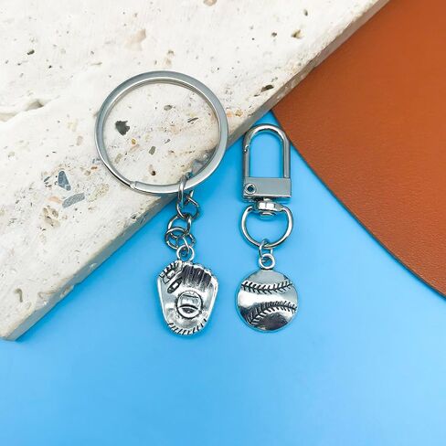 Youdiyla 60pcs Alloy Silver Baseball Series Pendant Jewelry Making DIY Keychain Earrings Pendant Various Design Charms for Jewelry Making Bracelets Necklace (SN245) in Saudi Arabia