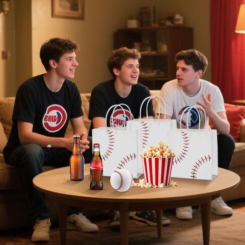 HGWNQX Baseball Party يفضل حقائب Goodie ، 20 PCS Baseball PVC Clear Caldy Gift Age مع مقابض ، وحقائب الوجبات الخفيفة للبيسبول لمستلزمات زخرفة الحفلات الرياضية in Saudi Arabia