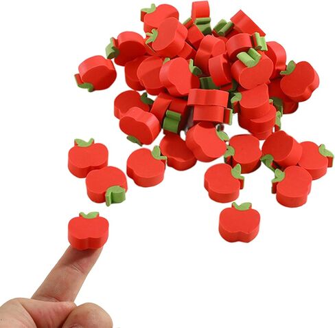 120 Mini Apple Erasers,Qywptree Bulk Classroom Welcome Back to School GiftsTeachers Supplies Stationary, Student Reward Prizes, Classroom Counting Math Manipulatives in Saudi Arabia