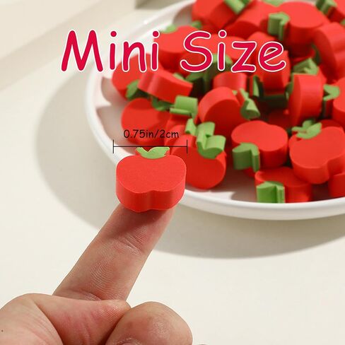 120 Mini Apple Erasers,Qywptree Bulk Classroom Welcome Back to School GiftsTeachers Supplies Stationary, Student Reward Prizes, Classroom Counting Math Manipulatives in Saudi Arabia