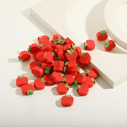 120 Mini Apple Erasers,Qywptree Bulk Classroom Welcome Back to School GiftsTeachers Supplies Stationary, Student Reward Prizes, Classroom Counting Math Manipulatives in Saudi Arabia
