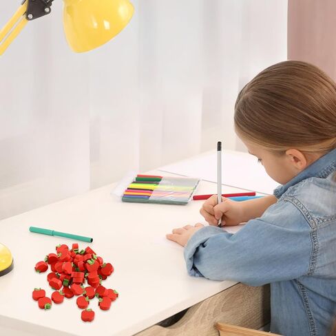120 Mini Apple Erasers,Qywptree Bulk Classroom Welcome Back to School GiftsTeachers Supplies Stationary, Student Reward Prizes, Classroom Counting Math Manipulatives in Saudi Arabia