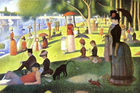 5D （بعد ظهر يوم الأحد في جزيرة La Grande Jatte） Georges Seurat Diamond Painting Kits for البالغين ، قماشية فنية من الكريستال الكريستال Rainestone Craft Craft for Home Wall Deco (12x16inch) in Saudi Arabia