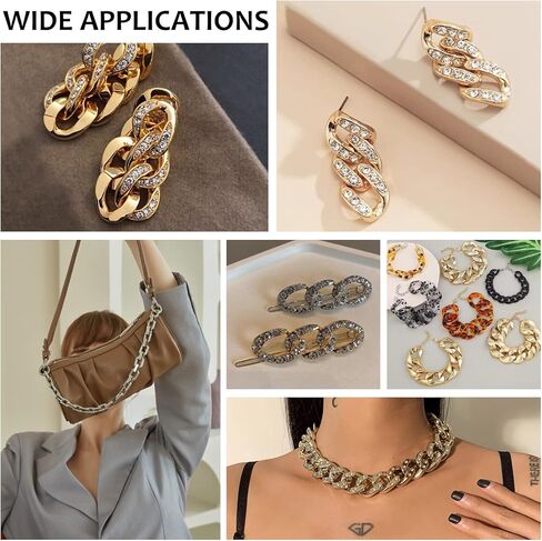 ARRICRAFT 140 PCS RINKING RINGS - ألوانان تويست موصلات مع الراين البلوري للقلادة المكتنزة وسلسلة النظارات وصنع المجوهرات وسلسلة المحفظة in Kuwait