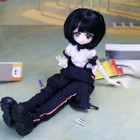 1/12 BJD Dolls Blind Box ، Kawaii MJD BJD Dolls High School Campus Series 1/12 Ball Instonced Doll Action Form in Kuwait
