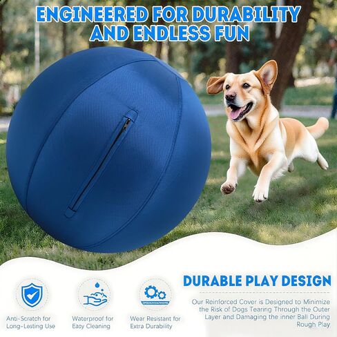 كرة الرعي للكلاب 22 "Jolly Ball for Dogs ، معدات التدريب على الرشاقة ، ورعي كرات الرعي للراعي الأسترالي ، وتحسين كرات الخياطة المقاومة للخياطة ، والمتوسطة الأزرق الداكن in Saudi Arabia