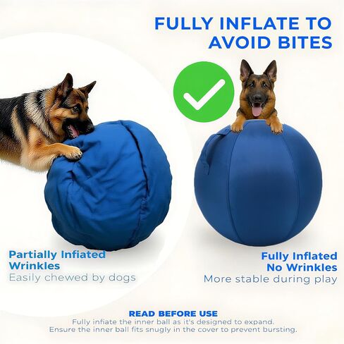 كرة الرعي للكلاب 22 "Jolly Ball for Dogs ، معدات التدريب على الرشاقة ، ورعي كرات الرعي للراعي الأسترالي ، وتحسين كرات الخياطة المقاومة للخياطة ، والمتوسطة الأزرق الداكن in Saudi Arabia