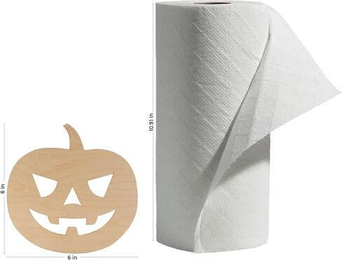 Jack o Lantern Cutout 8 inch, Pack of 3 Wooden Pumpkin Ornaments to Paint for Halloween Crafts and Pumpkin Décor, by Woodpeckers in Saudi Arabia
