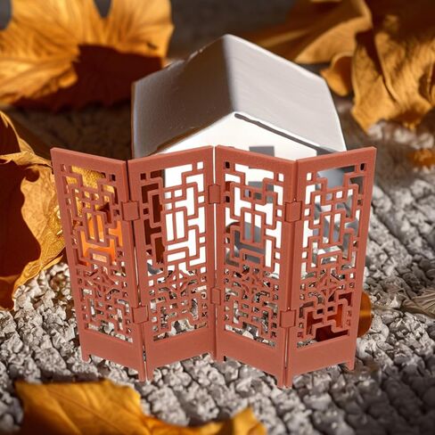 مصغرة Dibl House Distider - شاشة دمية وود نمط صيني طراز ميني طي طراز الشاشة 1:12 Scale Dollhouse غرفة المعيشة in Saudi Arabia
