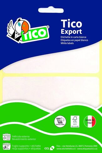 Tico E-2214 Adhesive Label, Pack of 10 Sheets, White in Saudi Arabia