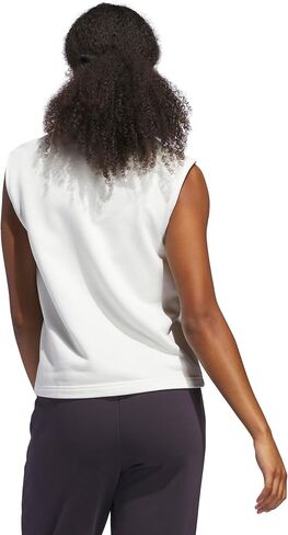 adidas Women's Tall Size Select Sleeveless Top, Black/White in Saudi Arabia