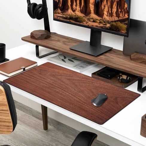 Large Extended Gaming Mouse Pad with Stitched Edges, Non-Slip Rubber Base Mouse Pad for Office, Computer, Keyboard, Laptop and Home Desk Pad 35.4 x 15.7 Inch Floral Pattern in Kuwait