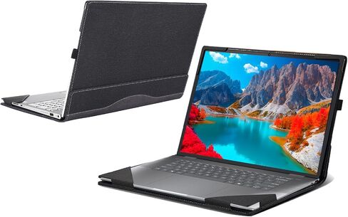 غطاء حالة الكمبيوتر المحمول لجهاز HP Envy X360 2-in-1 Labtop 16-AD 16Z-AD 16-AC 16T-AC 16INCH CAPTOP [غير متوافق مع أي نموذج آخر] ， 2 في غطاء جلدي داخلي واحد (رمادي داكن) in Kuwait