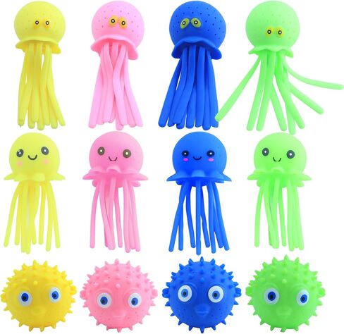 Octopus Water Balls,Sensory Octopus Water Bomb Splash Balls,12 Pack Pool Toys for Kids Swimming Pool Floating Swim Toys, Birthday Party Favors in Kuwait