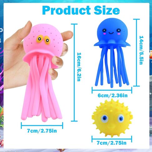 Octopus Water Balls,Sensory Octopus Water Bomb Splash Balls,12 Pack Pool Toys for Kids Swimming Pool Floating Swim Toys, Birthday Party Favors in Kuwait