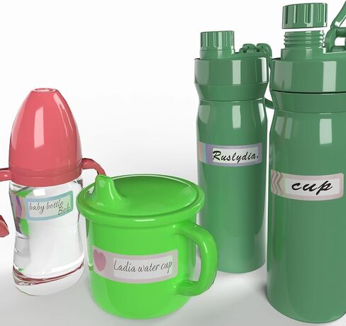 Waterproof Stickers Labels Kit 320PCS Durable, Washable, Sticky Self Adhesive Tags with Marker, Water Bottles, Food Containers, Baby Daycare, Toiletry Items, School Supplies，Label Stickers in Saudi Arabia