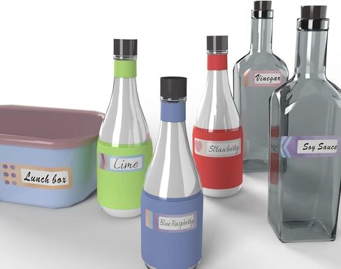 Waterproof Stickers Labels Kit 320PCS Durable, Washable, Sticky Self Adhesive Tags with Marker, Water Bottles, Food Containers, Baby Daycare, Toiletry Items, School Supplies，Label Stickers in Saudi Arabia