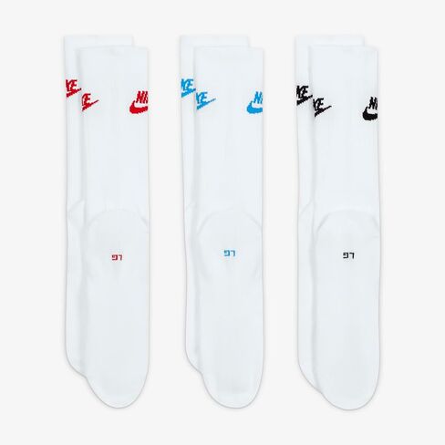 Nike Sportswear Everyday Essential Crew Socks (3 Pairs) Adult DX5, Size L in Saudi Arabia
