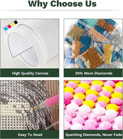 Zendiyo Fairy 5D Diamond Painting Kits للبالغين ، وأطقم فن الماس المصنوعة من الزجاج الماس للبالغين للمبتدئين ، DIY Diy Drill Diamonds Dots Gem Art Paints for Home Wall Decor in Kuwait