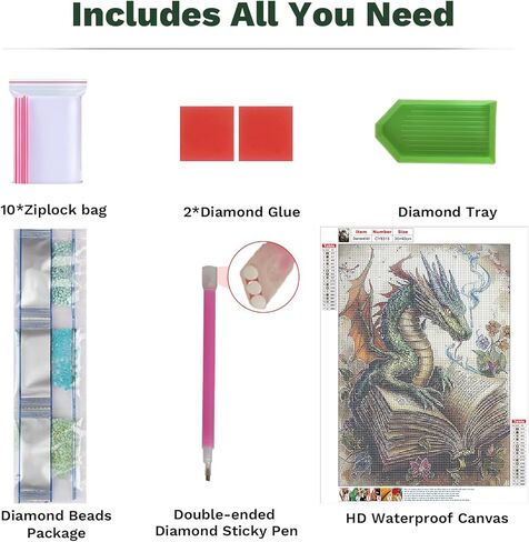 Zendiyo Fairy 5D Diamond Painting Kits للبالغين ، وأطقم فن الماس المصنوعة من الزجاج الماس للبالغين للمبتدئين ، DIY Diy Drill Diamonds Dots Gem Art Paints for Home Wall Decor in Kuwait