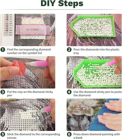 Zendiyo Fairy 5D Diamond Painting Kits للبالغين ، وأطقم فن الماس المصنوعة من الزجاج الماس للبالغين للمبتدئين ، DIY Diy Drill Diamonds Dots Gem Art Paints for Home Wall Decor in Kuwait