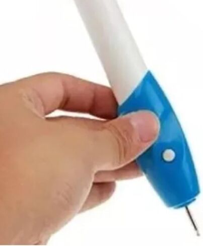 Tyenaza Electric Lettering Pen ، Cordless Handheld Corving DIY النقش التلقائي للجلد البلاستيكي المعدني الزجاجي (19 × 3 × 3 سم) in Saudi Arabia