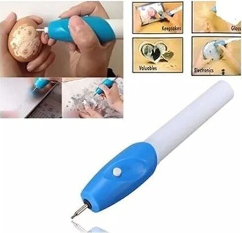 Tyenaza Electric Lettering Pen ، Cordless Handheld Corving DIY النقش التلقائي للجلد البلاستيكي المعدني الزجاجي (19 × 3 × 3 سم) in Saudi Arabia
