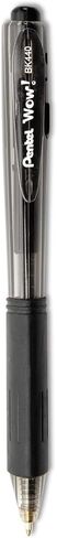 Pentel BK440ASWUS WOW! Retractable Ballpoint Pen, 1mm, Black Barrel, Black Ink, 36/Pack in Saudi Arabia
