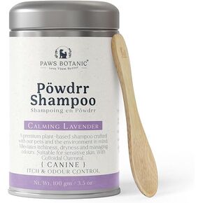 شامبو جاف للكلب غير معقود ، شامبو مسحوق للكلاب ، الجلد والمعطف العادي ، 3.5 أونصة مع ملعقة من الخيزران (تحكم الحكة والرائحة) in Kuwait