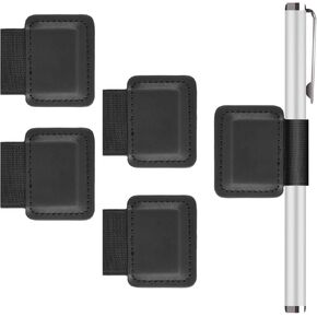 حامل حلقة القلم Boxob 5pcs ، حامل القلم الجلدي اللصق الذاتي مرنة قلم رصاص مرن مرفق بحالة دفاتر المجلات لقلم الرصاص Apple (USB-C / 1st / 2nd Generation) وأقلام القلم in Kuwait