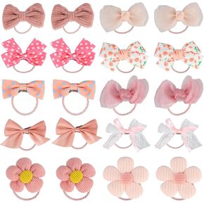 20 PCS Sakura Pink Dog Hair Bow ، Bow Bow Bow with Rubber Bands مرنة ، مزيج على النمط المصنوع يدويًا الكلاب اللطيفة GOOMING BOWKNOT BOWKNOT TOP FOUR in Kuwait