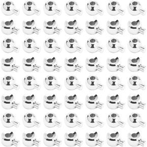 Beebeecraft 100pcs brass cript jods round roldelle rondelle crimp jods silver metal necklace expisations for diy crafts made make in Kuwait
