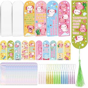 AXOLOTL Acrylic Borkmark Blanks - 60 PCS Make Make Kit ملونة UV DTF نقل ملصقات مع شرابات لـ DIY Craft Reading Women Kids Book Book Lovers Estructions School Associations School Associations in Kuwait