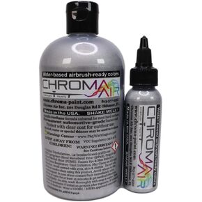 Airbrush paint metallic colors water-based acrylic-urethane formula made in USA (2oz, Liquid Aluminum) in Saudi Arabia