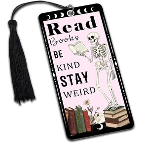 Boo Basket Stuffers for Women Halloween Bookmark with Tassels for Reader Bookish Book Lover, Halloween Gothic Skull Gifts for Her Girls, Dark Romance Gifts for Reading Women in Kuwait