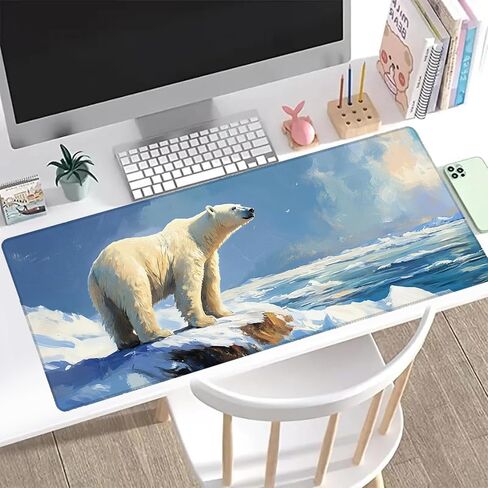 Fire Truck Gaming Mouse Pad ، Office Desk Mat ، قاعدة مطاطية مضادة للانزلاق بارد منصات الماوس الجمالية للكمبيوتر للكمبيوتر المحمول لوحة المفاتيح School Home Desktop Gamer Accessories Decor 31.5 "× 11.8" in Kuwait