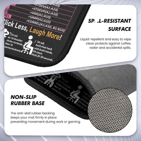 Mouse Pad, Comfortable & Waterproof Desk Mat | Non-Slip Stitched Edges, Spill-Proof | Gaming/Office in Saudi Arabia