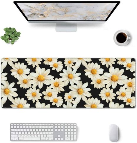 Pirate Ship Gaming Mouse Pad, Large Non-Slip Rubber Base Mousepad XL 31.5x11.8in, Keyboard Mouse Mat, Desk Pad with Stitched Edges for Gamer Home&Office in Kuwait