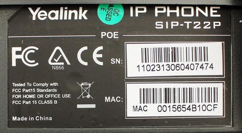 هاتف IeAlink SIP-T22P Professional IP مع 3 أسطر وصوت عالي الدقة (متجدد) in Saudi Arabia